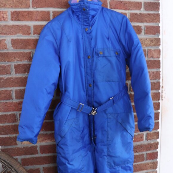 vintage eddie bauer snowsuit * snow suit * size large womens * euc * blue / red - Picture 5 of 11
